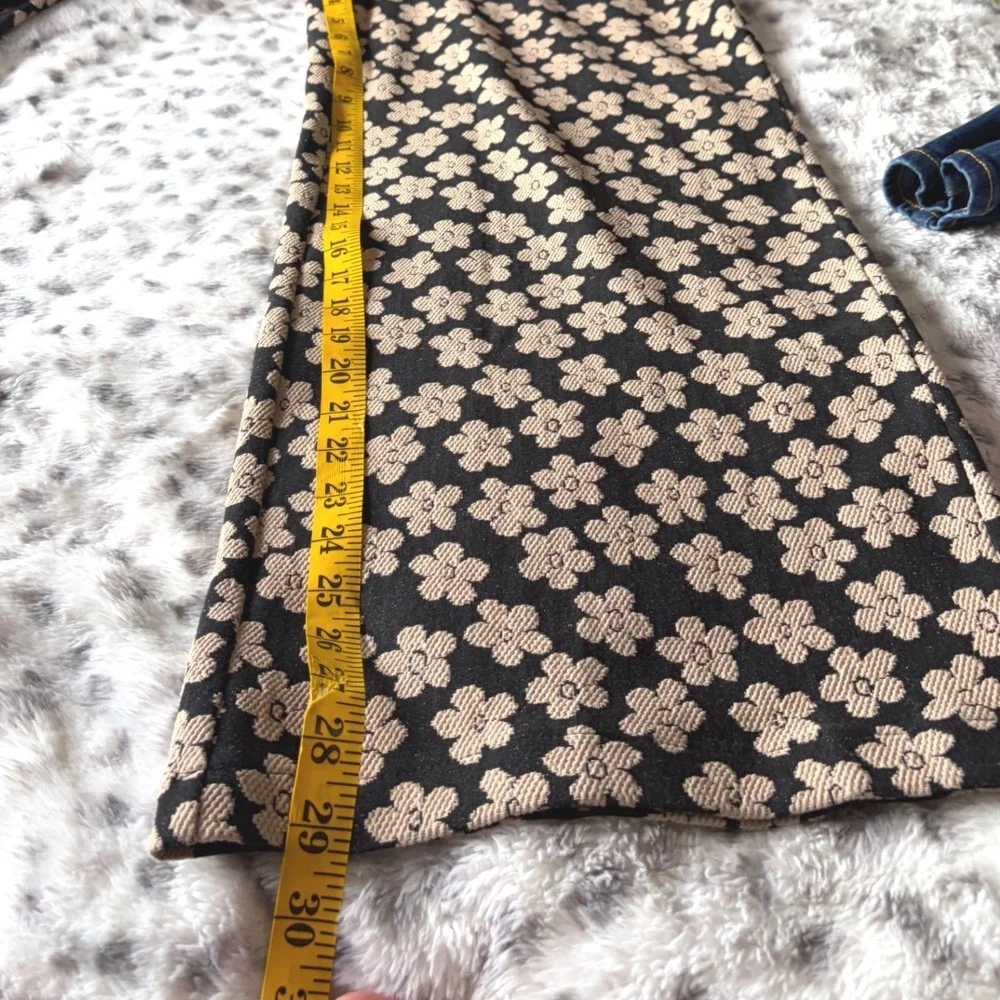 NWT Cider Womens Floral Wide Leg Jumpsuit Sleeveless Button Front Black Tan SZ S - Picture 6 of 7